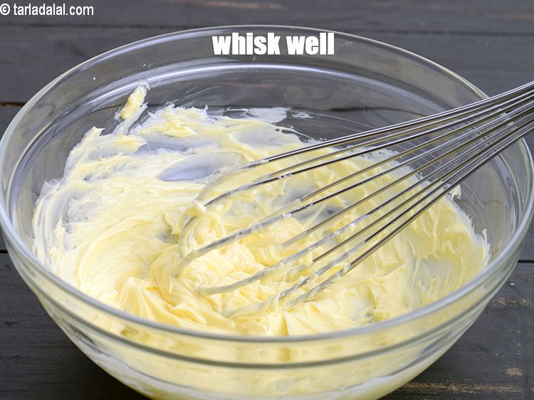Step 4 – Whisk well until light and fluffy.