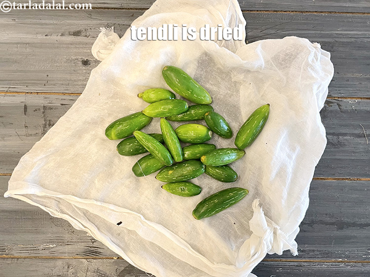 Step 5 – Dry tendli.