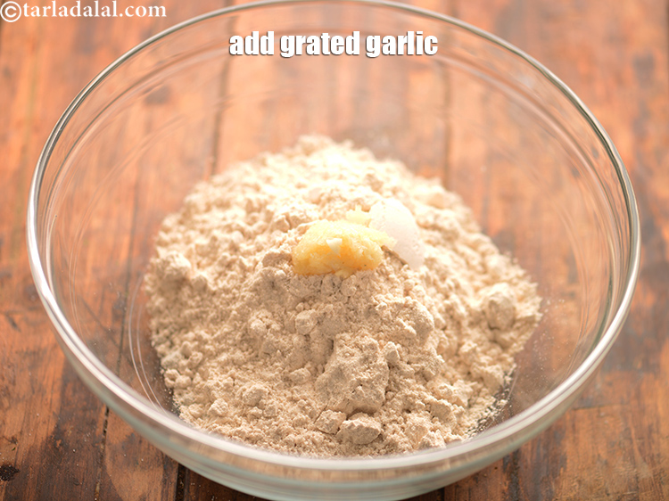 Step 18 – Add 1 tsp&nbsp;<a href="https://www.tarladalal.com/glossary-grated-garlic-859i">grated garlic (lehsun)</a>.&nbsp;<a href="https://www.tarladalal.com/recipes-using-garlic-348">Garlic</a>&nbsp;has been proven to&nbsp;<a href="https://www.tarladalal.com/recipes-for-Low-Cholesterol--380">lower cholesterol</a>.&nbsp;The active ingredient allicin …