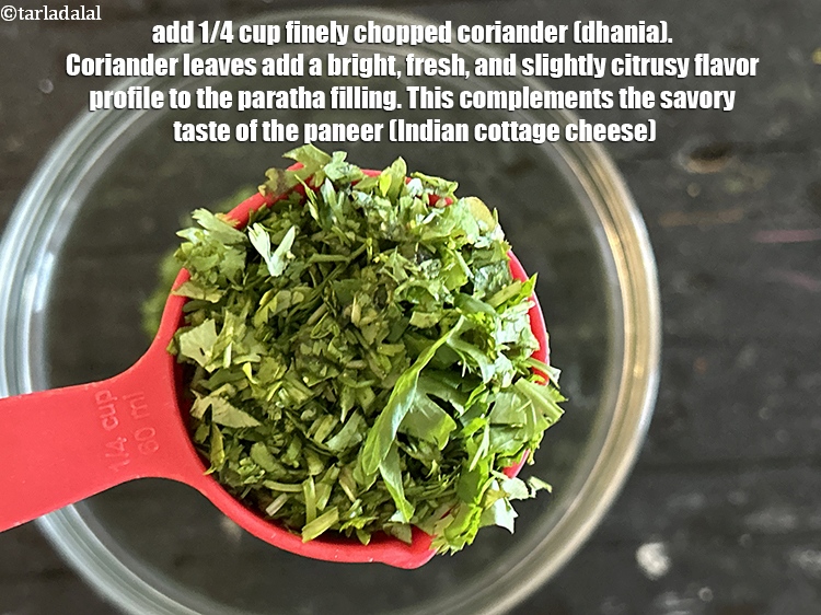 Step 6 – Add&nbsp;<meta charset="UTF-8" />1/4 cup&nbsp;finely&nbsp;<a href="glossary-chopped-coriander-783i">chopped coriander (dhania)</a>.&nbsp;Coriander leaves add a bright, fresh, and slightly citrusy …