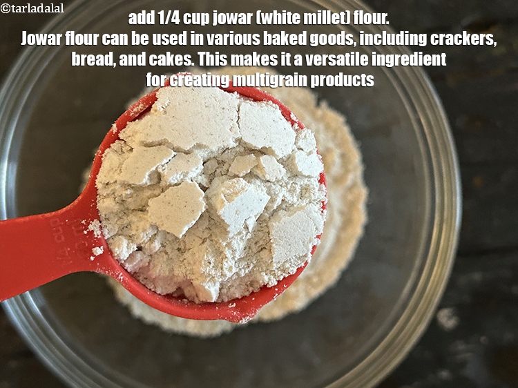 Step 23 – Add&nbsp;1/4 cup&nbsp;<a href="glossary-jowar-flour-jowar-ka-atta-white-millet-flour-sorghum-flour-483i">jowar (white millet) flour</a>.&nbsp;Jowar flour can be used in various baked goods,&nbsp;including crackers,&nbsp;bread,&nbsp;and …