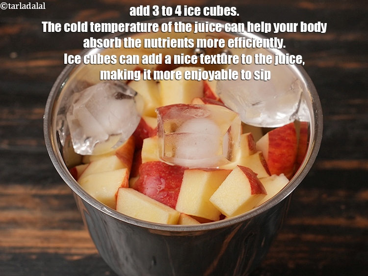 Step 5 – Add 3 to 4 ice cubes.&nbsp;The cold temperature of the juice can help your body …