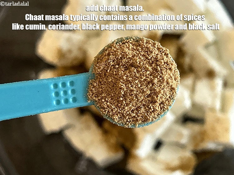 Step 5 – Add&nbsp;<meta charset="UTF-8" />1/2 tsp&nbsp;<a href="glossary-chaat-masala-300i">chaat masala</a>.&nbsp;Chaat masala typically contains a combination of spices like cumin, …