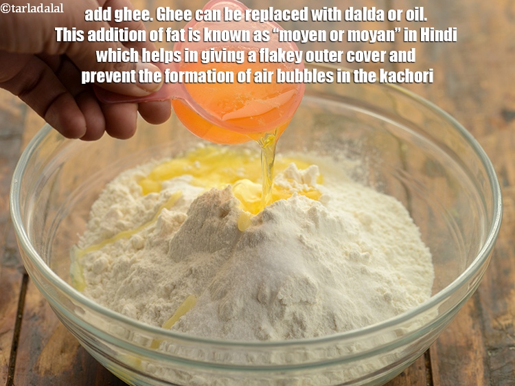 Step 4 – Add ghee. Ghee can be replaced with dalda or oil. This addition of fat is …