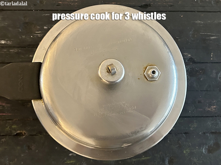 Step 7 – Pressure cook for 3 whistles.