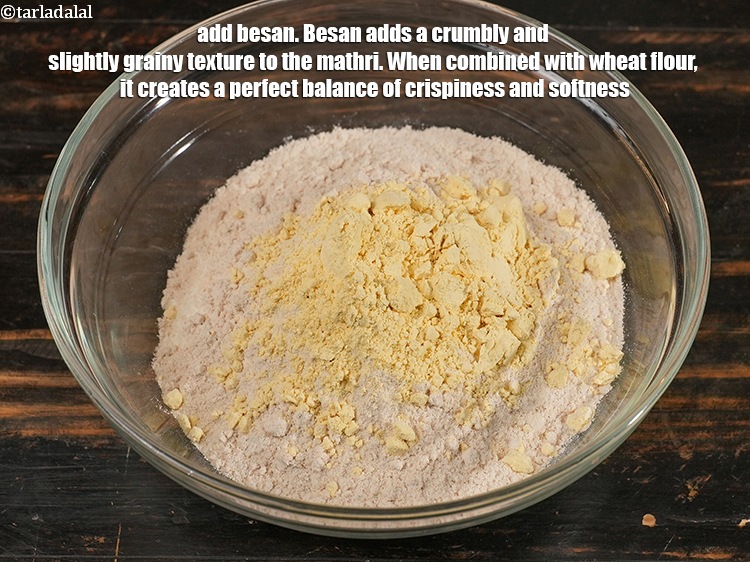 Step 5 – Add 2 tbsp <a href="https://www.tarladalal.com/glossary-besan-chana-dal-flour-bengal-gram-flour-952i">besan (bengal gram flour)</a>. Besan adds a crumbly and slightly grainy …