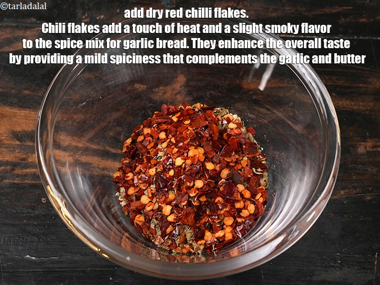 Step 5 – Add 1 tsp <a href="https://www.tarladalal.com/glossary-dry-red-chilli-flakes-paprika-338i">dry red chilli flakes (paprika)</a>. Chili flakes add a touch of …