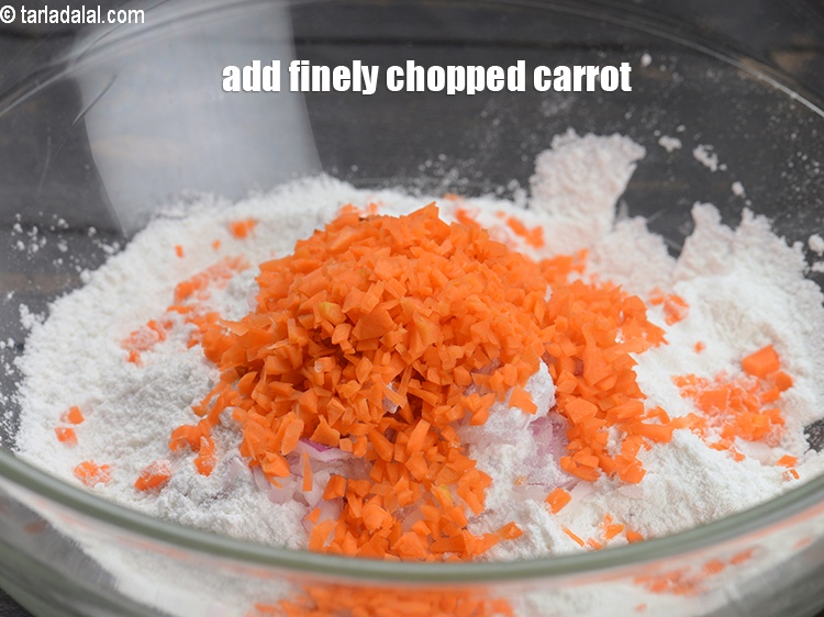 Step 5 – Add 3 tbsp finely chopped carrot.