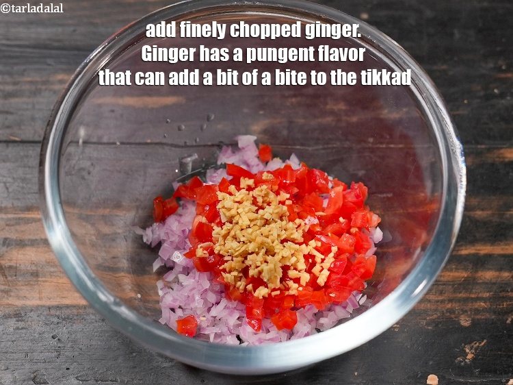 Step 5 – Add 1 tsp finely <a href="https://www.tarladalal.com/glossary-chopped-ginger-786i">chopped ginger (adrak)</a>. Ginger has a pungent flavor that can …