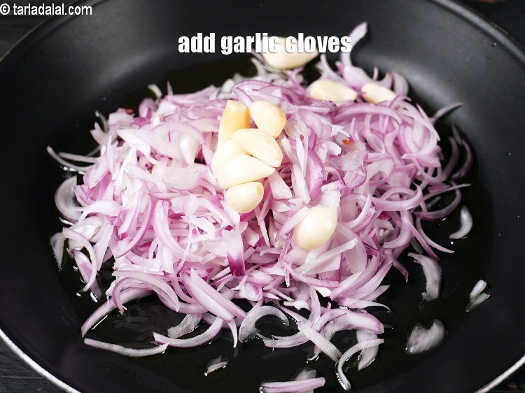 Step 5 – Add 10 big garlic cloves.