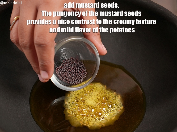 Step 5 – Add 1 tsp <a href="https://www.tarladalal.com/glossary-mustard-seeds-sarson-rai-sarson-ke-beej-525i">mustard seeds ( rai / sarson)</a>. The pungency of the mustard …