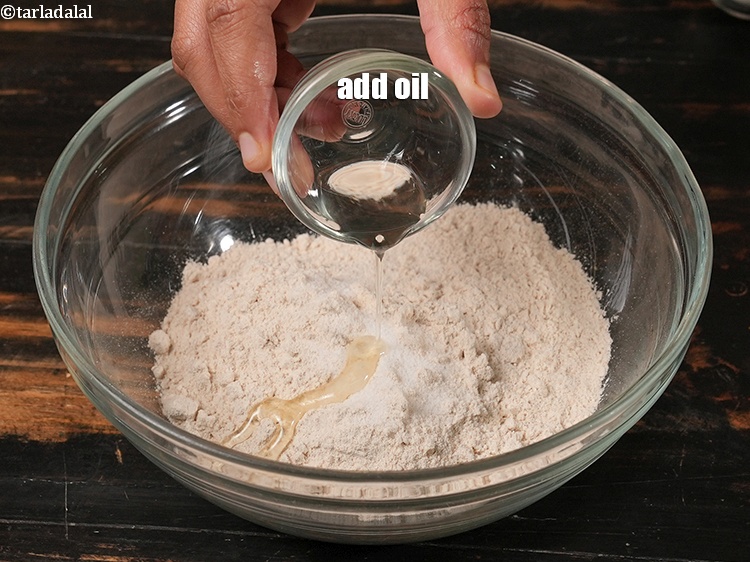 Step 5 – Add &frac12; tsp oil.