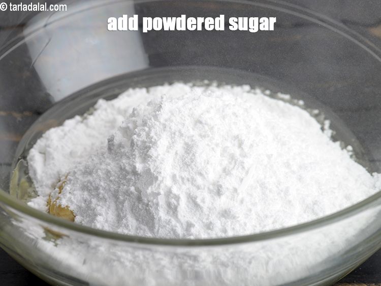 Step 5 – Add 1 cup <strong>powdered sugar</strong>.
