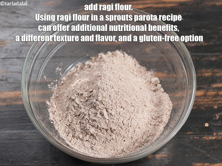 Step 5 – Add 1/2 cup <a href="https://www.tarladalal.com/glossary-ragi-flour-nachni-flour-nachni-ka-atta-red-millet-flour-1115i">ragi (nachni / red millet) flour</a>. Using ragi flour in a …