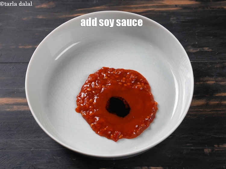 Step 5 – Add 1 tsp soy sauce.