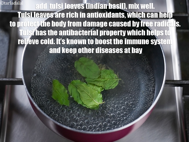 Step 13 – Add <!--%3Cmeta%20charset%3D%22UTF-8%22%20%2F%3E-->10 to 12&nbsp;<a href="glossary-tulsi-leaves-indian-basil-187i">tulsi leaves (indian basil)</a>, mix well. Tulsi leaves are rich in …