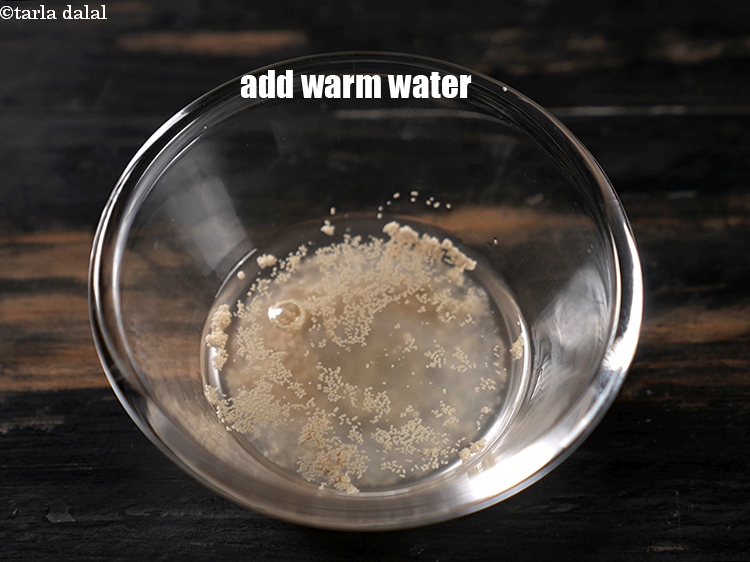 Step 5 – Add &frac14; cup of warm water.