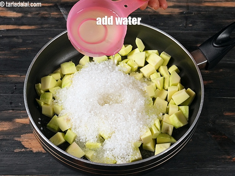 Step 5 – Add &frac12; cup of water.