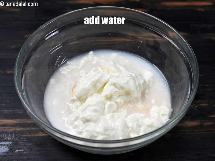 Step 6 – Add &frac12; cup of water.