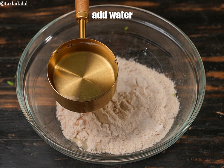 Step 5 – Add &frac12; cup water.