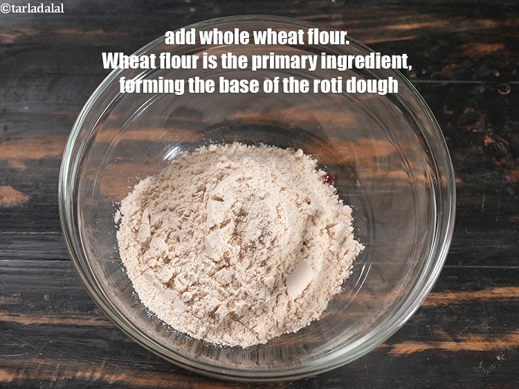 Step 5 – Add 1/2 cup <a href="https://www.tarladalal.com/glossary-whole-wheat-flour-gehun-ka-atta-gehun-ka-aata-429i">whole wheat flour (gehun ka atta)</a>. Wheat flour is the primary …