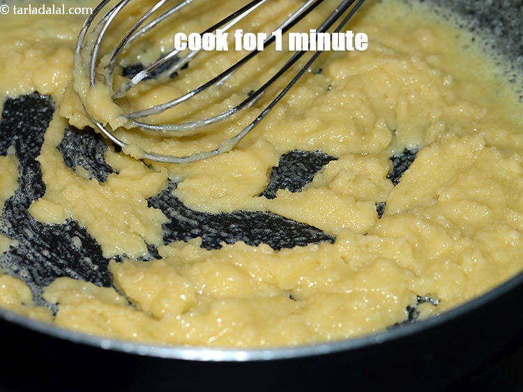 Step 5 – Cook for a few minutes till bubbles appear on it, while stirring continuously.