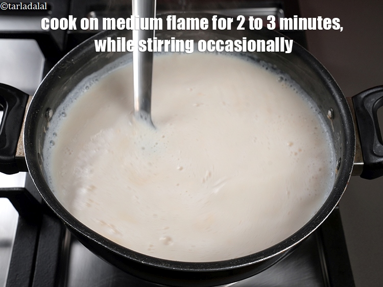 Step 5 – Cook on medium flame for 2 to 3 minutes, while stirring occasionally.