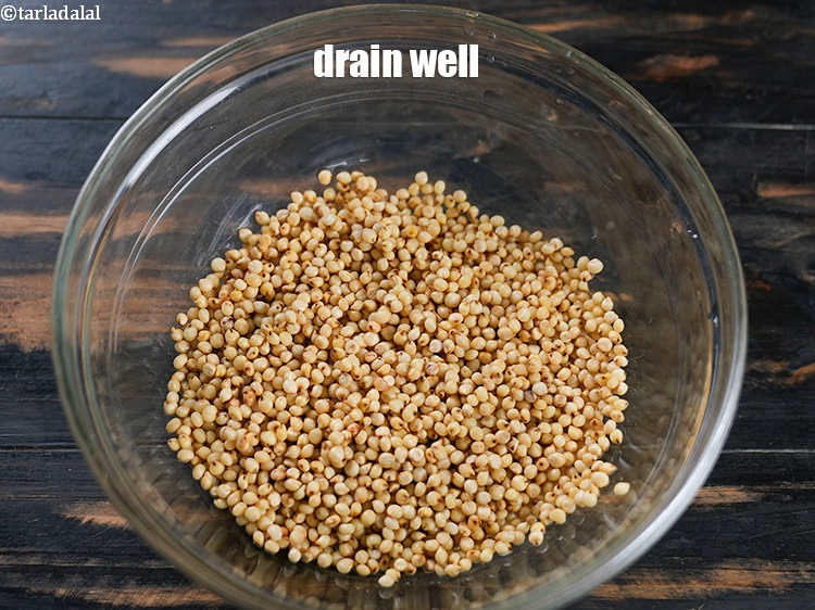 Step 5 – Once soaked, drain well.