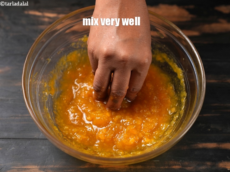Step 5 – Mix very well using your hands.