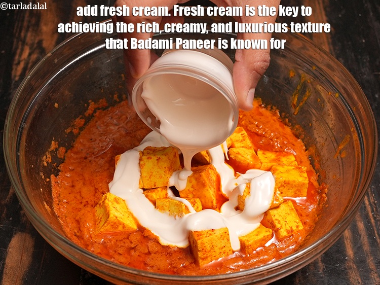 Step 32 – Add 2 tbsp <a href="https://www.tarladalal.com/glossary-fresh-cream-1877i">fresh cream</a>. Fresh cream is the key to achieving the rich, …