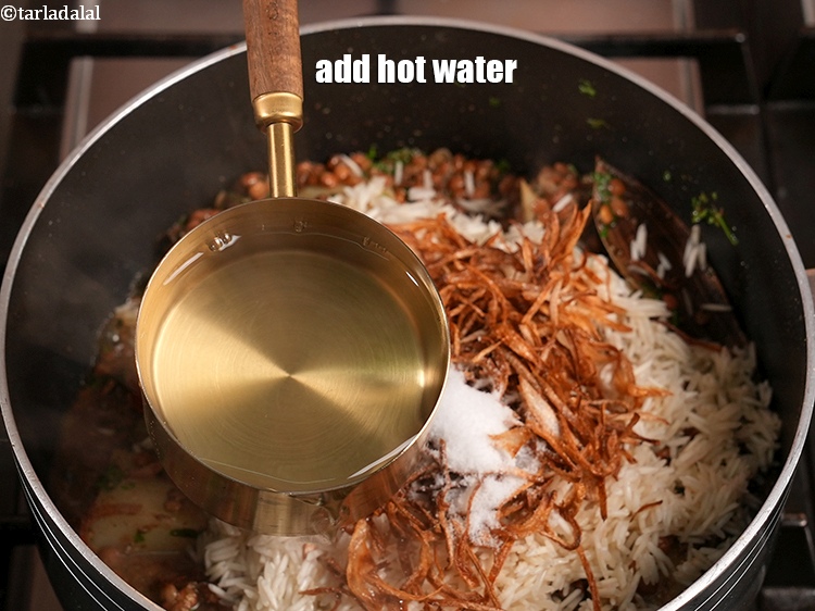 Step 32 – Add 2&frac12; cups hot water.