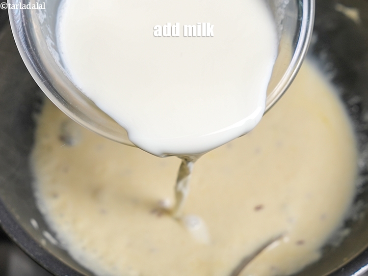 Step 32 – Add 1 cup milk.