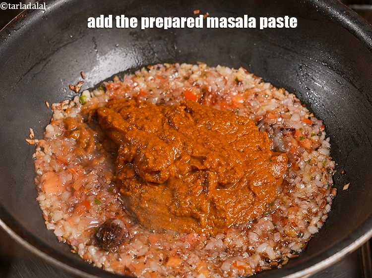 Step 32 – Add the prepared masala paste.