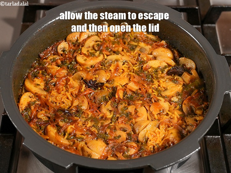 Step 32 – Allow the steam to escape and then open the lid.