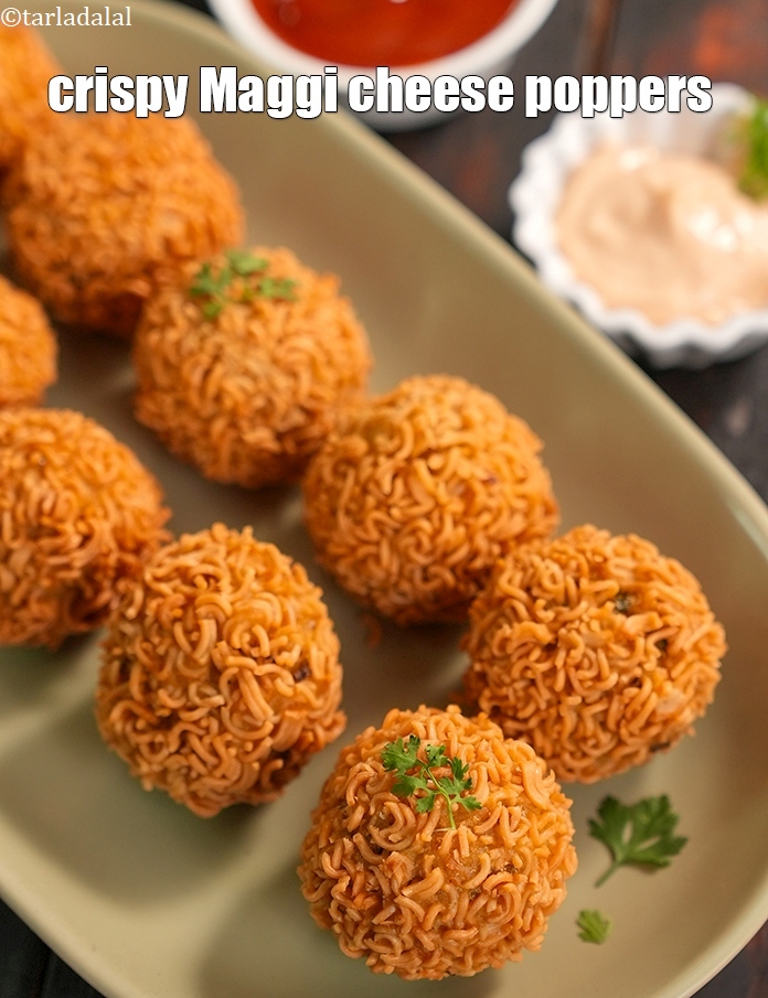 Step 34 – Serve the <strong>maggi cheese balls recipe | crispy maggi cheese poppers | instant maggi snacks …