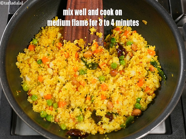 Step 32 – Mix well and cook on medium flame for 3 to 4 minutes, while stirring occasionally.