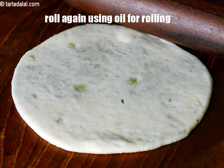 Step 32 – Roll out again into a 125 mm. (5&rdquo;) diameter circle using a little oil for …