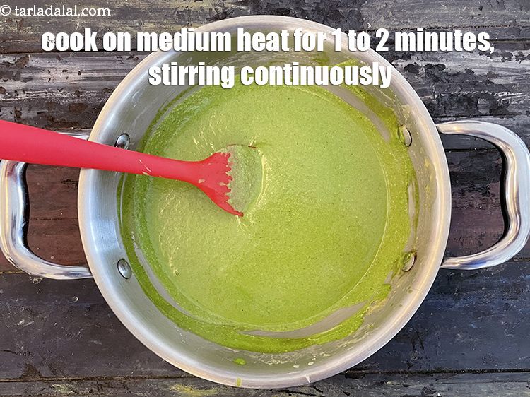 Step 31 – Cook on a medium flame for 1 to 2 minutes, while stirring continuously. Keep aside.