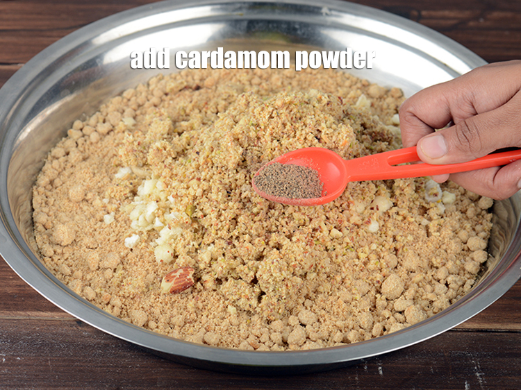 Step 32 – Add &frac12; tbsp <a href="https://www.tarladalal.com/glossary-cardamom-powder-elaichi-powder-265i">cardamom (elaichi) powder</a>.