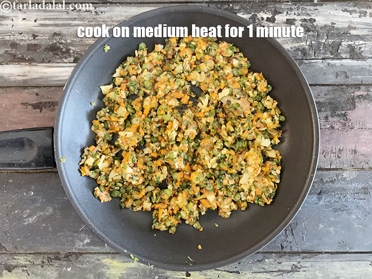 Step 30 – Cook on a medium flame for 1 minute, while stirring occasionally. Keep aside.