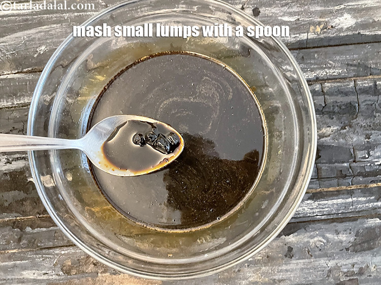 Step 37 – <html><head><meta charset="UTF-8"> </head><body><p>Break the gur lumps with a spoon or your fingers.&nbsp;It's okay to have …