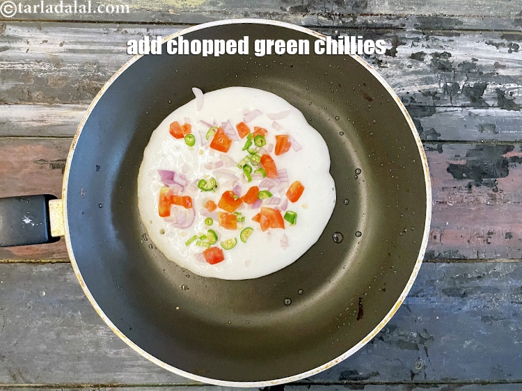 Step 44 – Add chopped green chillies.