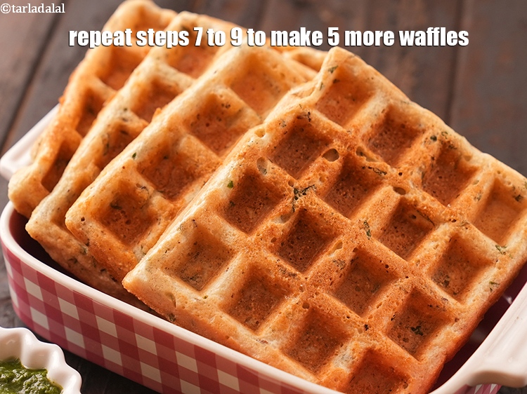 Step 34 – Repeat steps 7&nbsp;to 9&nbsp;to make 5&nbsp;more waffles.