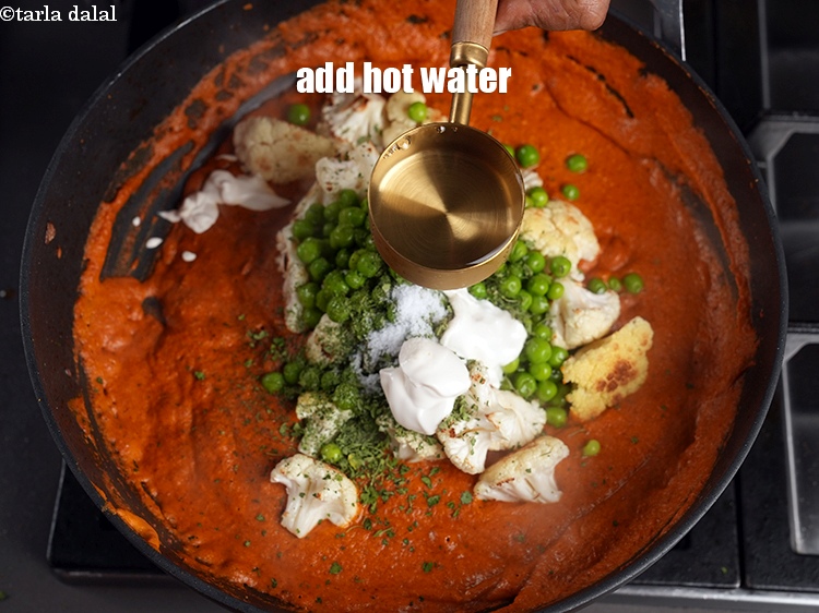 Step 34 – Add 1 cup hot water.