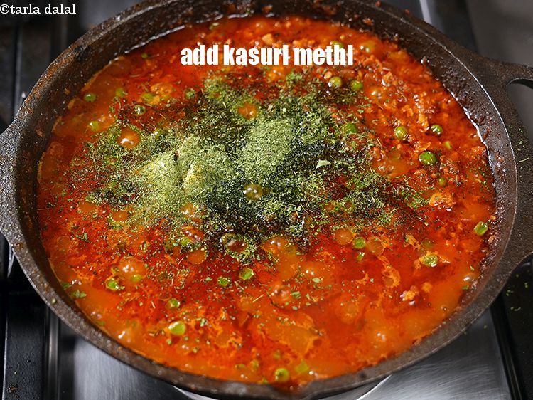 Step 40 – Add 1 tbsp kasuri methi.