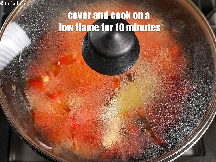 Step 34 – Cover and cook on a low flame for 10 minutes. Keep aside to cool completely.