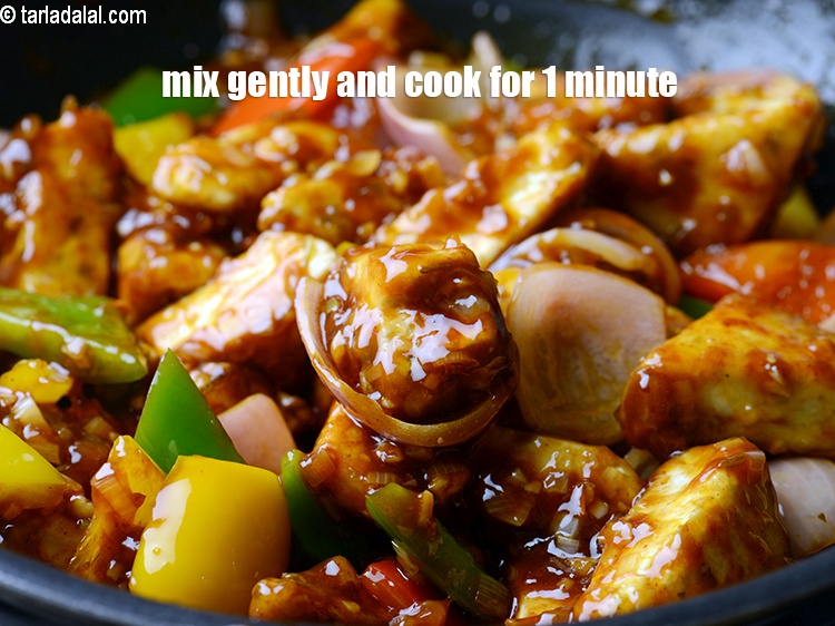 Step 34 – Mix gently and cook on a medium flame for 1 minute.&nbsp;