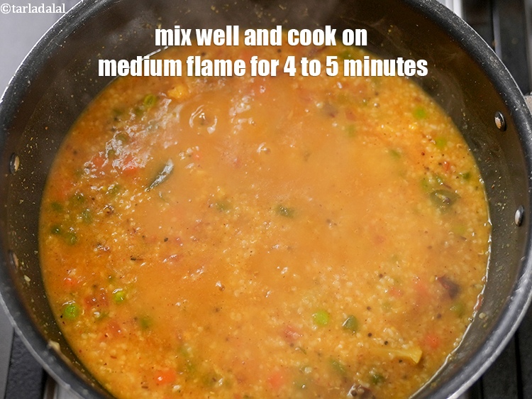 Step 33 – Mix well and cook on medium flame for 4 to 5 minutes.