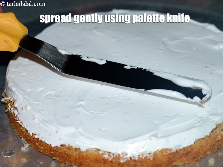 Step 35 – Spread it gently using a palette knife.