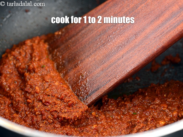Step 34 – Cook on a medium flame for 1 to 2 minutes, while stirring continuously.